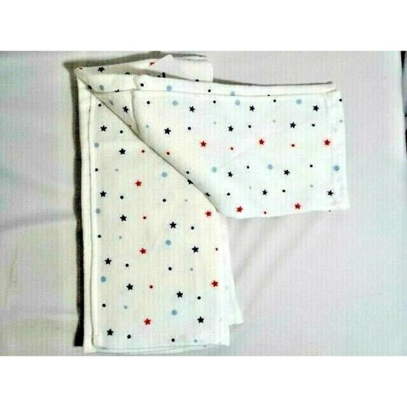 Novogratz Patriotic Dogs 2 Kitchen Towels Flag Scarf Hat Red White Blue Stars - Picture 3 of 3